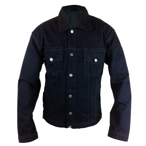 MENS DENIM JACKET CLASSIC TRUCKER VINTAGE WORKWEAR STONEWASH WESTERN JEAN COAT