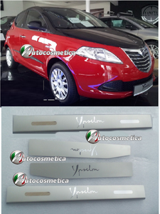 4 Modanature Batticalcagno Battitacco Acciaio Satinato Lancia Ypsilon 846 11-18
