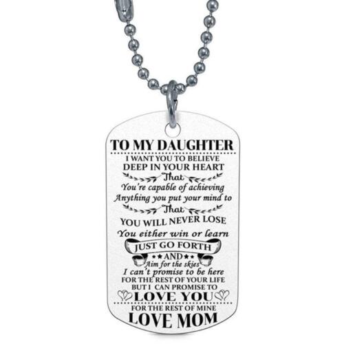 To My Son Daughter Gifts For Mother Father Teacher Pendant Chain Necklace LC
