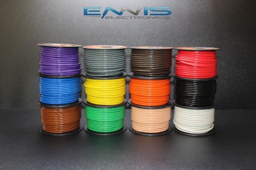 10 GAUGE WIRE ENNIS ELECTRONICS PICK 3 COLORS 50 FT EA CABLE AWG COPPER CLAD