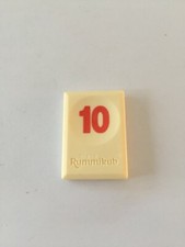 Tuile chiffre 10 dix rouge pièce Rummikub Le rami des chiffres jeu de voyage