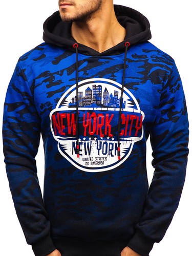 Kapuzenpullover Sweatshirt Pulli Sport Print Hoodie Camo Herren BOLF 1A1 Motiv