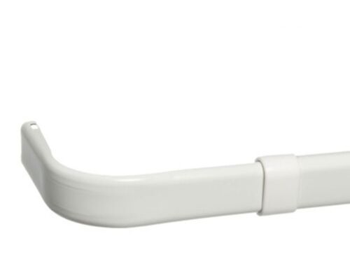 4 Sizes Standard White Adjustable Curtain Rod Single Bar With Hardware 
