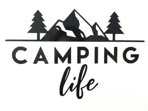 CAMPING LIFE Vinyl Decal Sticker Caravans Campervans Great for Cars 