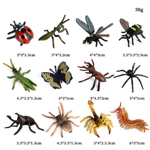 Plastic Mini Insect Bugs Figures Action Kids Toys Decor Party Bag Filler