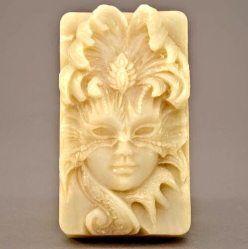 VENETIAN MASK SILICONE  MOLD SOAP PLASTER RESIN CLAY MOULD BAR 
