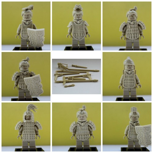Samurai Ninja Warriors soldats terre cuite Army toy model 8 Action MINI FIGURES
