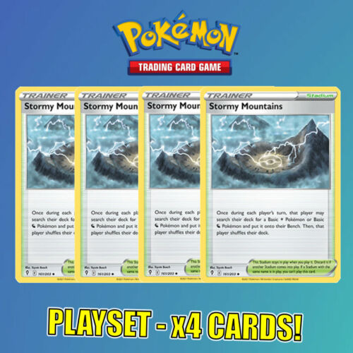x4 CARDS PLAYSETS Pokemon TCG Sword /& Shield Trainer Supporter Stadium Energy