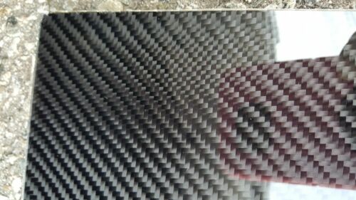 24"x48"x1/16" 2x2 Twill Carbon Fiber Fiberglass Plate Sheet Glossy One Side 