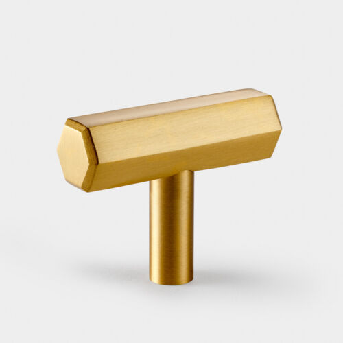 Contemporary Modern Brass Gold Cupboard Drawer Cabinet Door Knobs Handles Pulls 