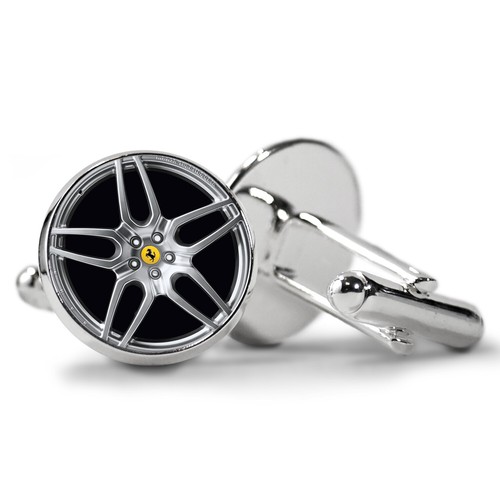 Details about / Ferrari Wheel Image Pendant Key Ring Necklace Cufflinks Tie Clip Ring Earrings