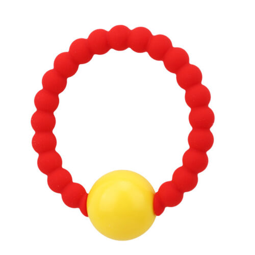 Silicone Chew Biting Bracelet Baby Teething Teether Bangle Chewy Beads Z