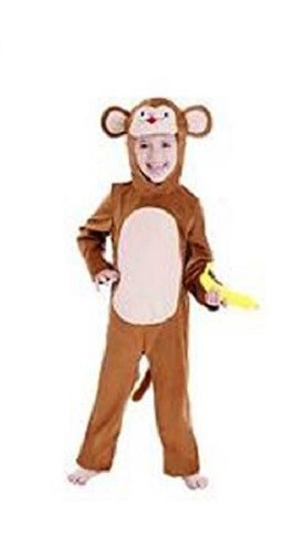 COSTUME SCIMMIETTA PELUCHE TAGLIE VARIE Carnevale Joker Scimmia Scimpanzè