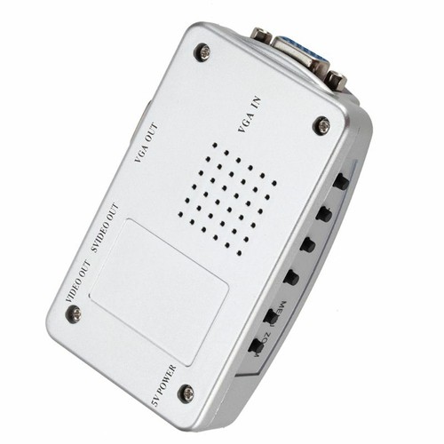 PC to TV AV Monitor Composite S Video Converter Adapter VGA to RCA Switch Box