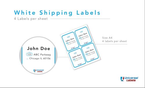 Laser and Inkjet Sheets 1200 Stamps.com SDC-4650 Compatible Address Labels