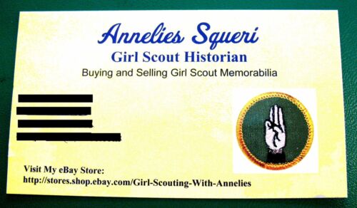 Leader COLLECTOR GIFT Girl Scout BOOKMARK NEW on CARD 1950s GS in Green Trefoil