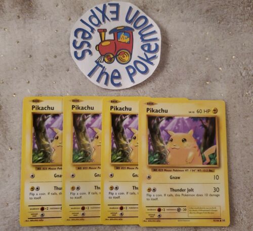 Pokémon TCG 4x Pikachu #35/108 XY Evolutions Set Lightning Type English Mint