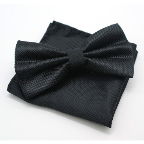SALE solid mens Bow Tie handkerchief Set Silk Pocket Square Wedding Party Ties