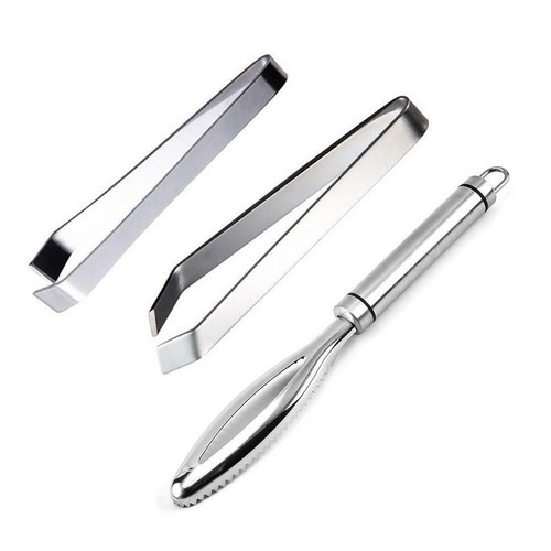 Details about / Stainless Steel Fish Scale Scraper Tweezer Kitchen Tools