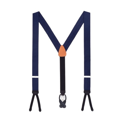 Trafalgar Formal Herringbone Silk Navy Brace
