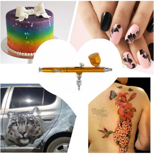 Paint Sprayer Gravity Feed Aiebrush Kit Set 0.3mm Hobby Cake Nail Arts Paint