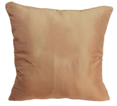 Ja123a 2 Pcs x Lt.Brown Poly Taffeta Plain Cushion Cover//Pillow Case*Custom Size