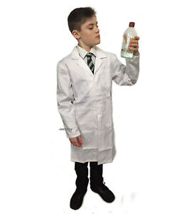 Kids Lab Coat Science Boys Girls Childrens Childs School Doctors