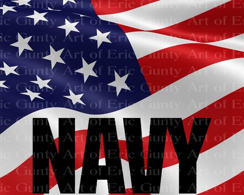Navy Military Flag Birthday ~ Frosting Sheet Cake Topper ~ Edible ~ D21926