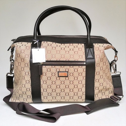 OROTON RRP$695 Signature O Overnight On Board Travel Bag Handbag Brown Taupe