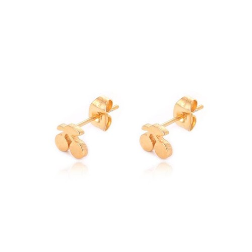 Pendientes cereza acero inoxidable oro Rosegold Rose schmuckrausch