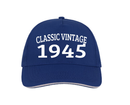 Cadeau d'anniversaire Baseball Hat Cap Homme Femme Personnalisé 1945 changement année 75th 