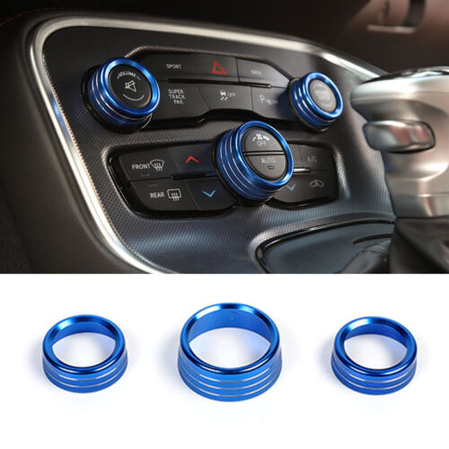 for Charger Air Conditioner Switch Radio Button Knob Trim Cover Bezels 2015 up