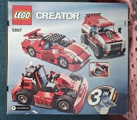 LEGO 5867 CREATOR 3 in 1: Speedster, SUV, Go cart with original box and doc