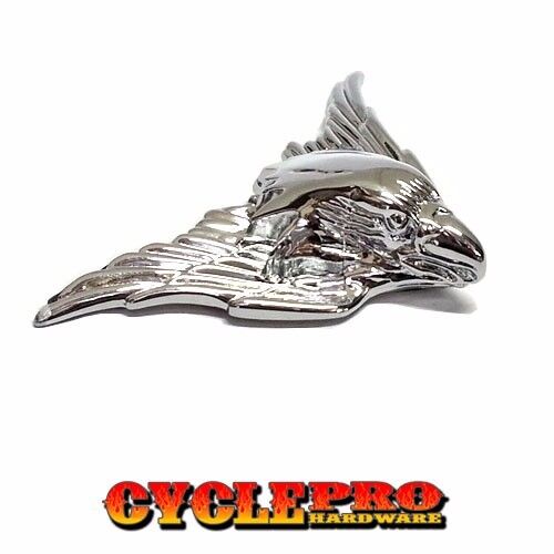 Hotrod Car Truck Hood Ornament Sm Show Chrome Aluminum War Eagle Metal Emblem