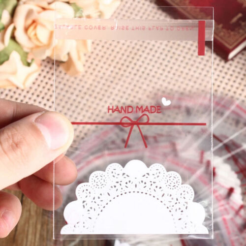 100PCS*Party Bags Cello Clear Cellophane Loot Gift Candy Cookies Sweet Tr gtsw