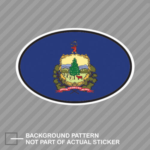 Vermont State Flag Oval Sticker Decal Vinyl V4 VT