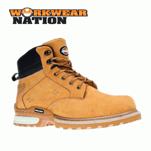Dickies Canton Safety Boot Leather Steel Toe Work Workwear Honey