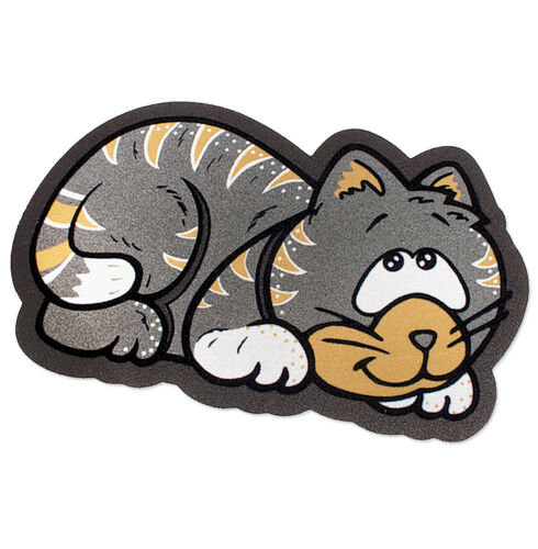 Doormat Rubber Carpet Cat Cute Outer Inner asciugapassi Slip 