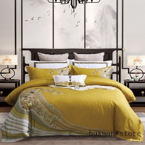Details about  / Duvet Cover Bed Sheet Set 1000TC Egyptian Cotton Luxury Bedding Set Queen King