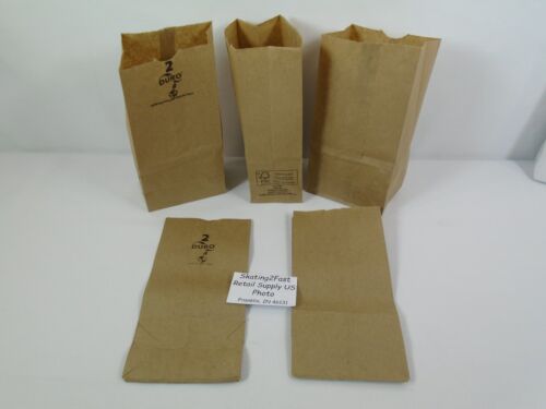 #2 Paper Brown Kraft Natural Sack Lunch Grocery Retail Bags