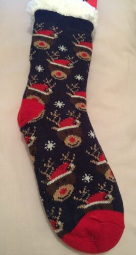 Women/'s Ladies Christmas Novelty Socks Santa Long Slipper Socks in 4-7