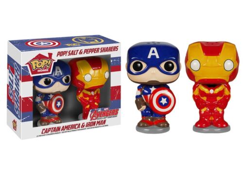 Salt /& Pepper Shakers Salt and Pepper Shakers Captain America /& Iron Man Pop