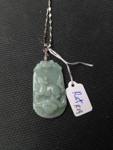 RAT Hand-carved Grade A Natural Jade Pendant Chinese Zodiac 