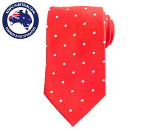 Men/'s Necktie Red White Polka Dots 8.5CM Neck Tie Dotted Grooms Wedding Neckties