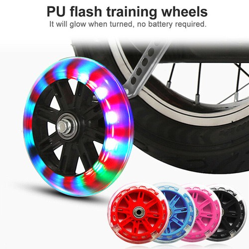 2Pcs Universal Kids Bike Stabilisers Wheels Training For 12/"-20/" Cycle Bikes LED