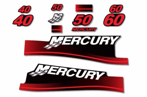Mercury 40 50 60 Aufkleber Decals Außenbordmotor Graphic Kit USA Made R