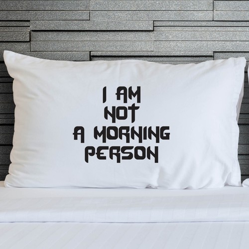 Pillowcases Novelty Funny Bedding Not A Morning Person Pillow Cover WSD800