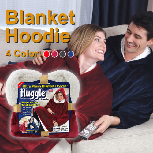 Ultra Plush Blanket Hoodie Sweatshirt Hoodie Oversize Cozy Fleece Blanket~