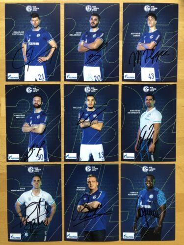 9 AK FC Schalke 04 Autogrammkarten 2020-21 original handsigniert NEUZUGÄNGE