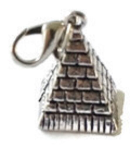 con Clip encanto Para Pulseras-Tono Plata Precioso Plata Egipcio Pirámide de Giza